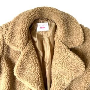 NWT Children’s Place Girls Teddy Bear Coat XL 14 Sierra Tan Sherpa Fleece